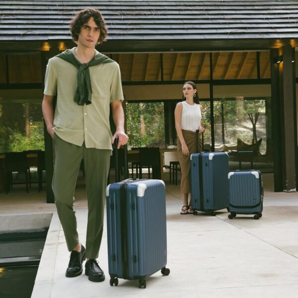 LEVEL8 Grace Luggage Sets Hardshell Suitcase with Wheels, Sturdy Large Suitcase Tsa Lock 20 Inch Expandable Carry on 24 Inch 28 Inch Checked Luggage, 3-Piece Set (20/24/28), Black - Image 8