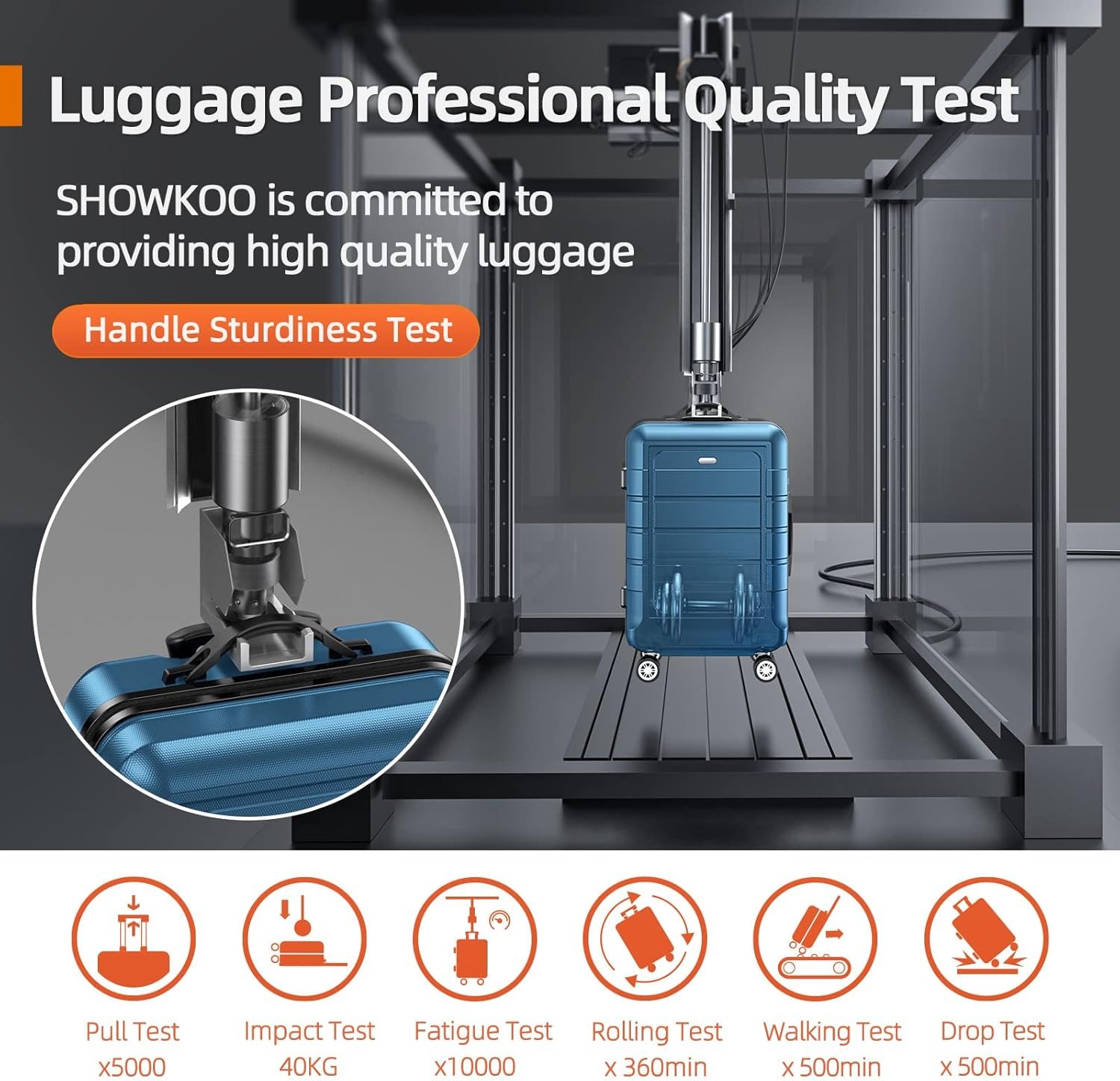 SHOWKOO Luggage Sets Expandable PC+ABS Durable Suitcase Sets Double Wheels TSA Lock 4 Piece Luggage Set Navy - Image 8