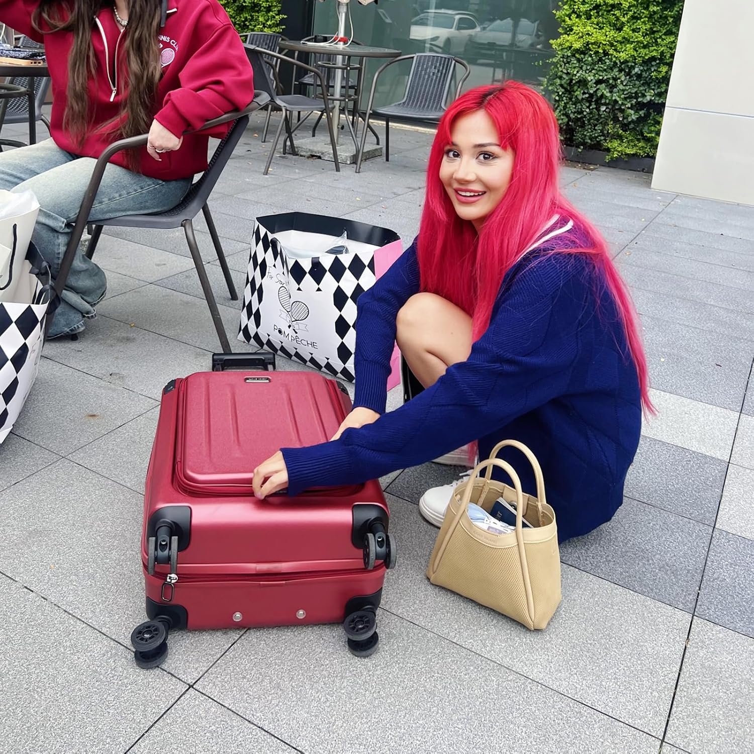 Premium Carry On Luggage, 20Inch+29 Inch Top Opening Airline Approved ABS+PC Hard Shell Suitcases with Silent Wheels, TSA Lock,Front Pocket and Wet-dry Separated Six-piece Set - Image 8