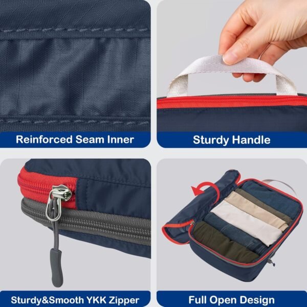 Cipway Compression Packing Cubes, Ultralight Luggage Organizer Bags, Travel Essentials for Carry on Suitcase (3 Piece,Blue) - Image 6
