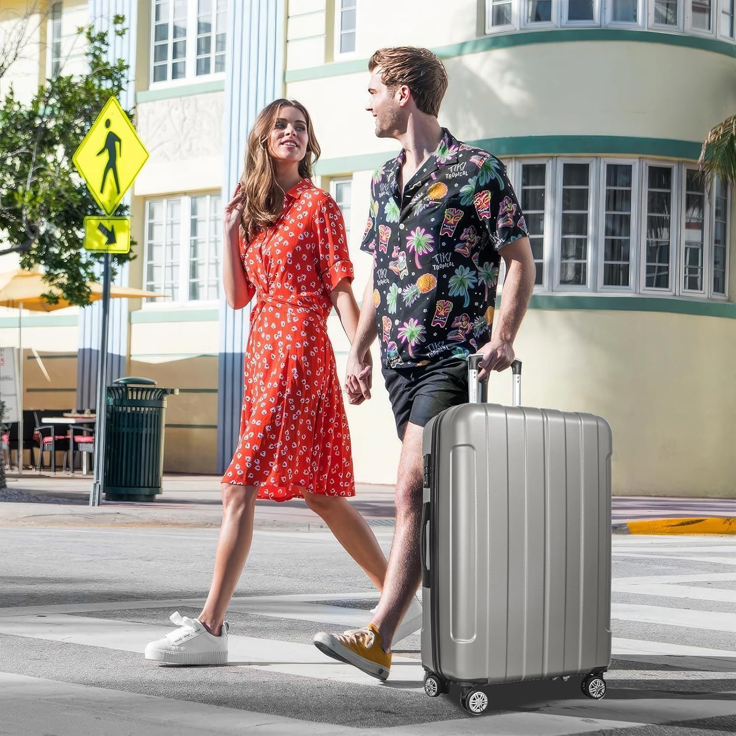 FOCHIER F Luggage Sets, Expandable 3 piece Hard Shell Luggage Set with TSA Lock, PC+ABS Hardside Travel Suitcase with Wheels for Women Men 20 24 28 Inch (Grey) - Image 10